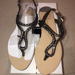 Silver leather Sandals
